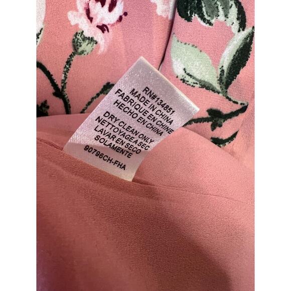 Charles Henry Pink Floral Faux Wrap Dress Women’s Size Medium A Line - Picture 5 of 6